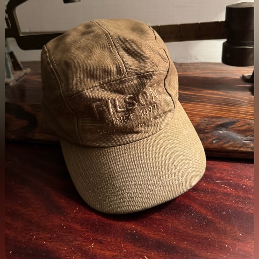 Filson 2016 5 Panel Tan Hat Canvas USA Made